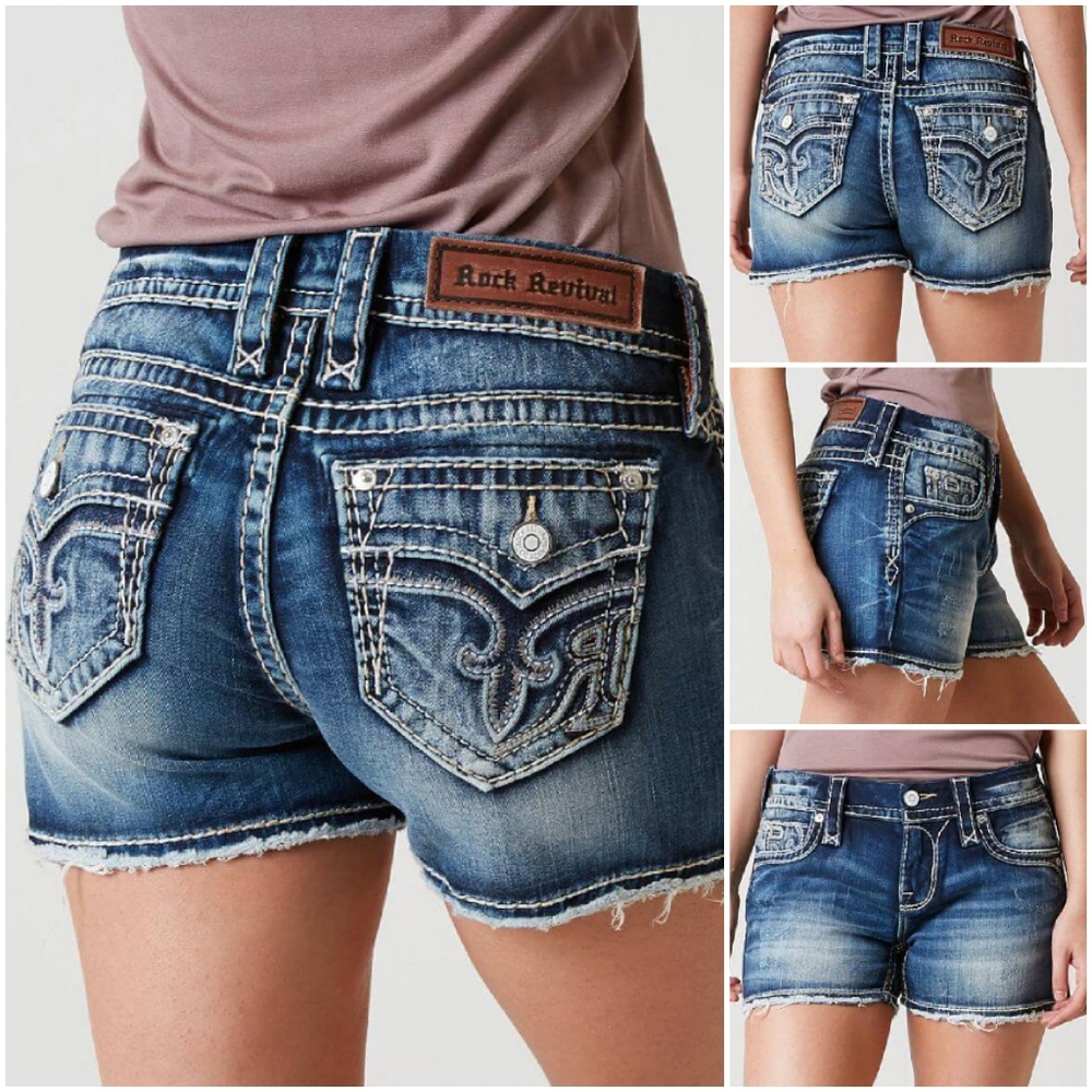 🎸🤘  NeW ROCK REVIVAL SULOLA EASY FIT SHORTS SIZE 29